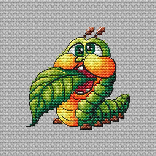 Little Caterpillar Cross Stitch Pattern PDF Instant Download