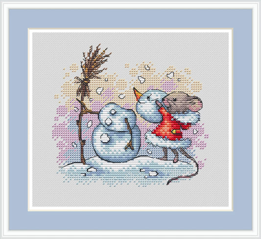 Winter Mouse 4 Cross Stitch Pattern