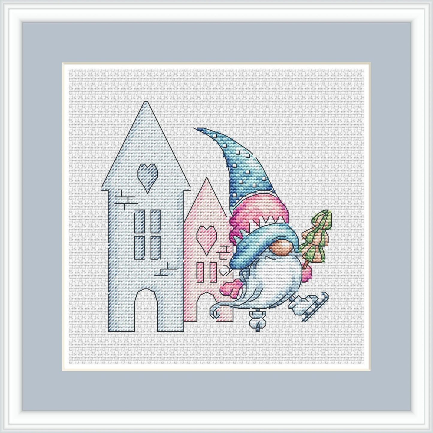 Winter Gnome 3 Cross Stitch Pattern