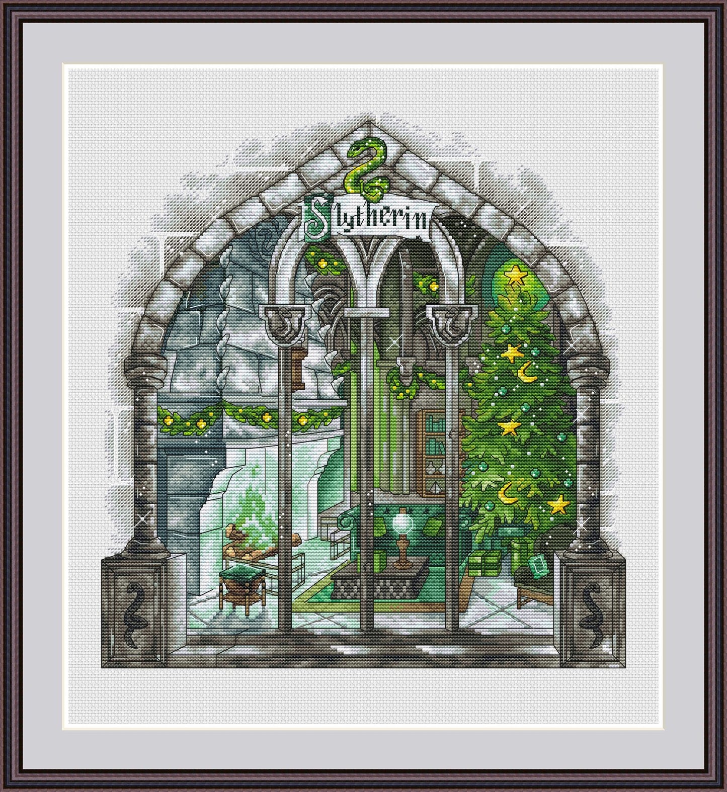 Christmas Interior 3 Cross Stitch Pattern