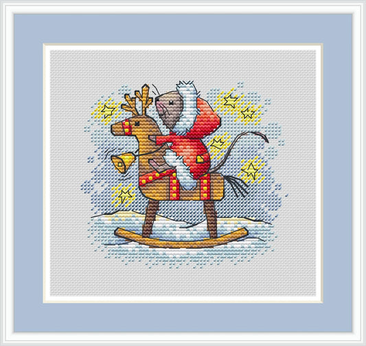 Winter Mouse 2 Cross Stitch Pattern
