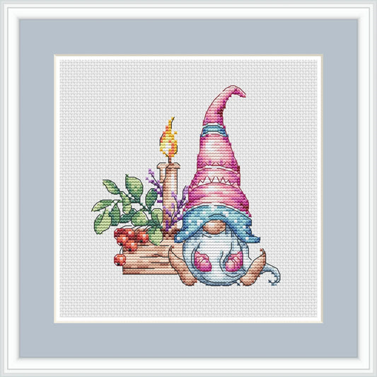 Winter Gnome 1 Cross Stitch Pattern