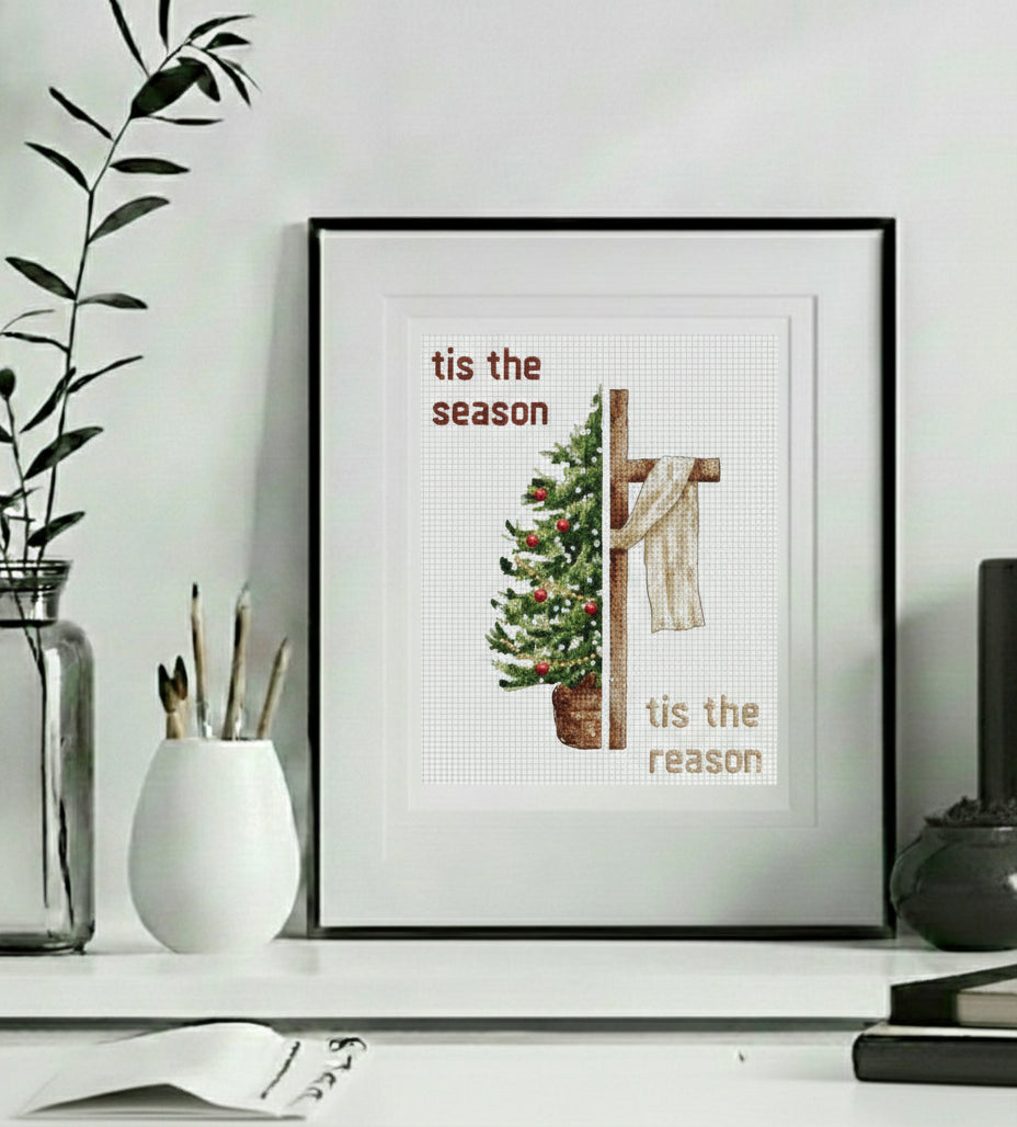 Rustic Christmas Cross Stitch Pattern Instant Download