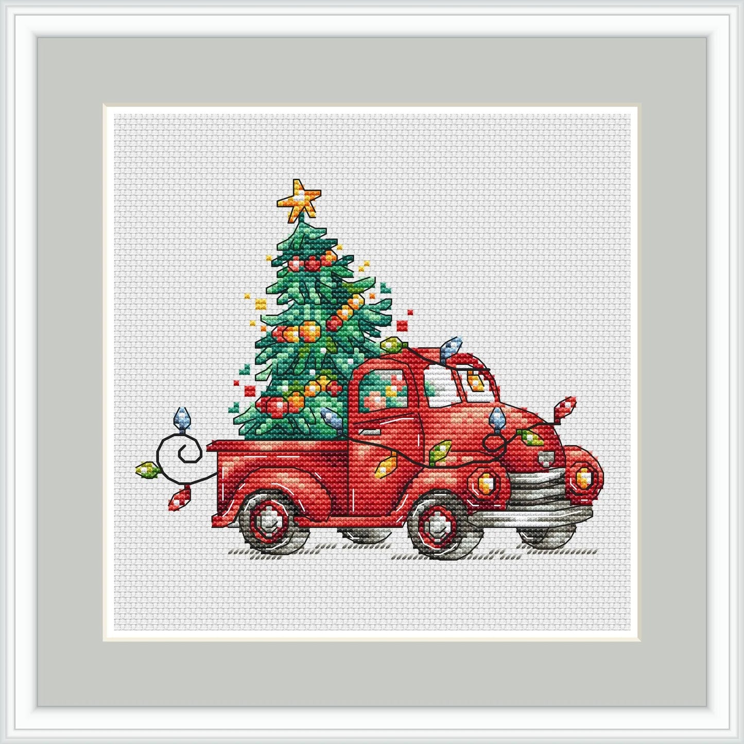 Christmas Truck Cross Stitch Pattern
