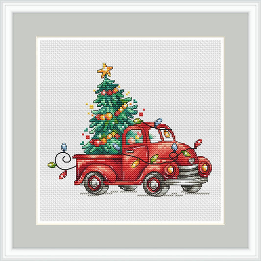 Christmas Truck Cross Stitch Pattern