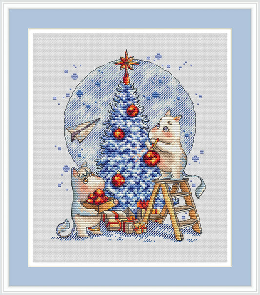 Christmas Tree Decoration Cross Stitch Pattern