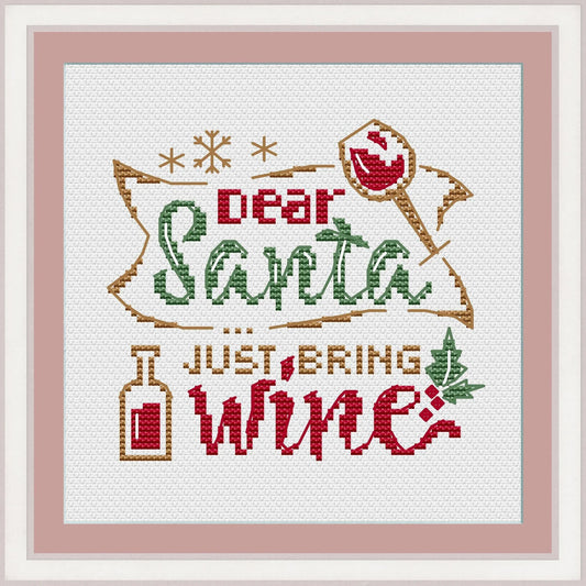 Dear Santa Cross Stitch Pattern