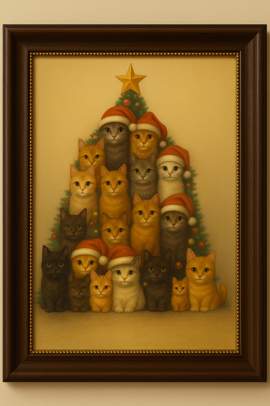 Kitty Christmas Tree Cross Stitch Pattern, PDF + SAGA,Instant Digital Download
