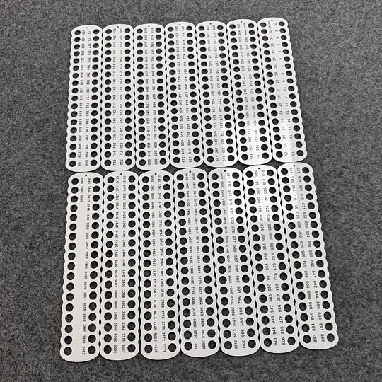 14-Piece Double-Sided Thread Organizer with 482 DMC Color Codes | Premium Embroidery Floss Holder with Pre-Labeled Color Numbers (Acrylic Material)