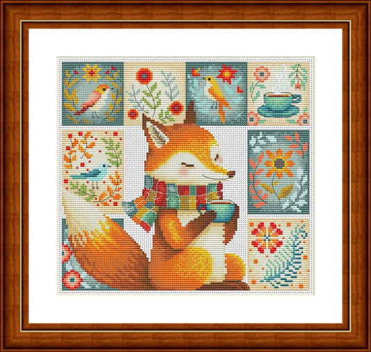 The Fox Drinking Tea