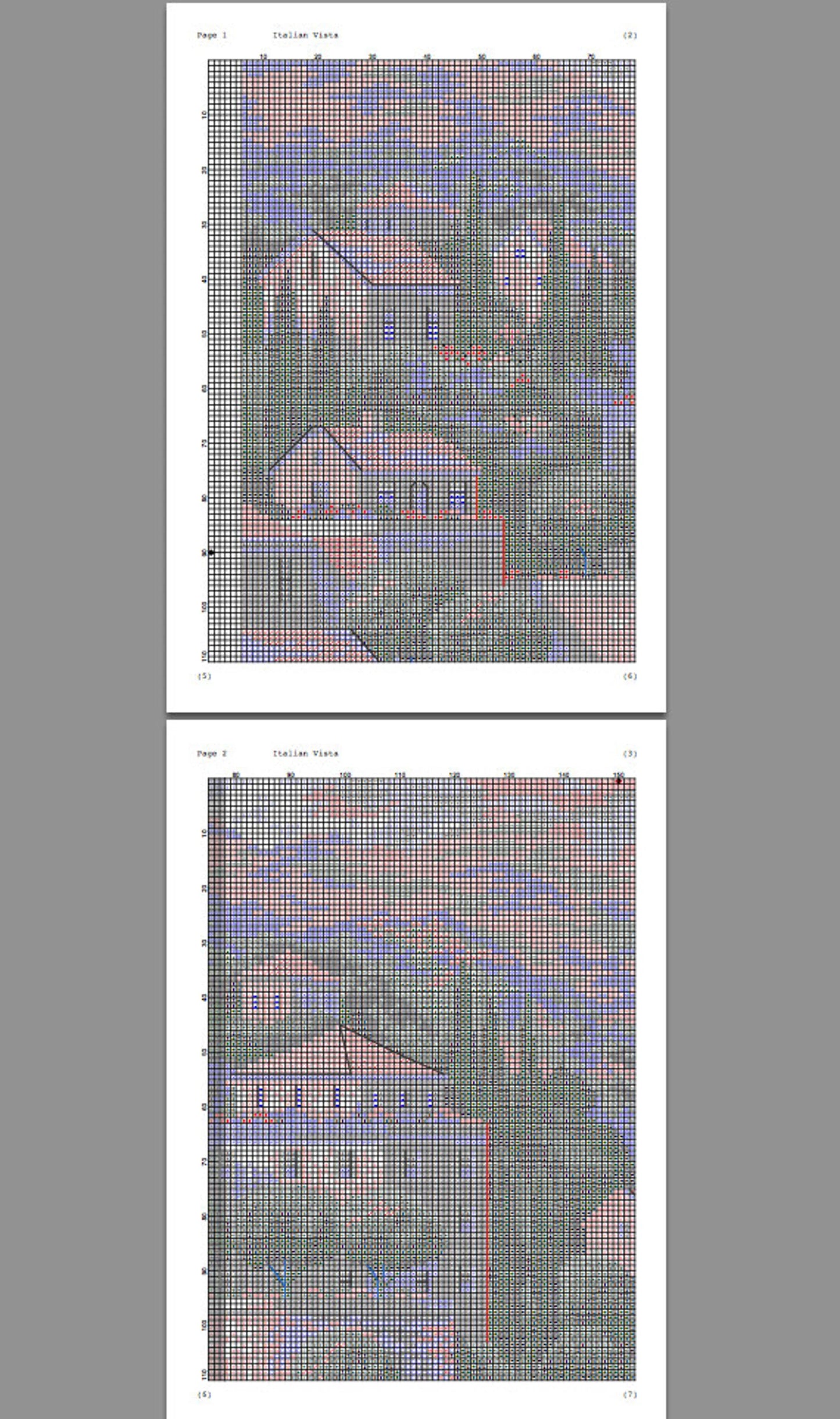 Italian Vista Cross Stitch Pattern