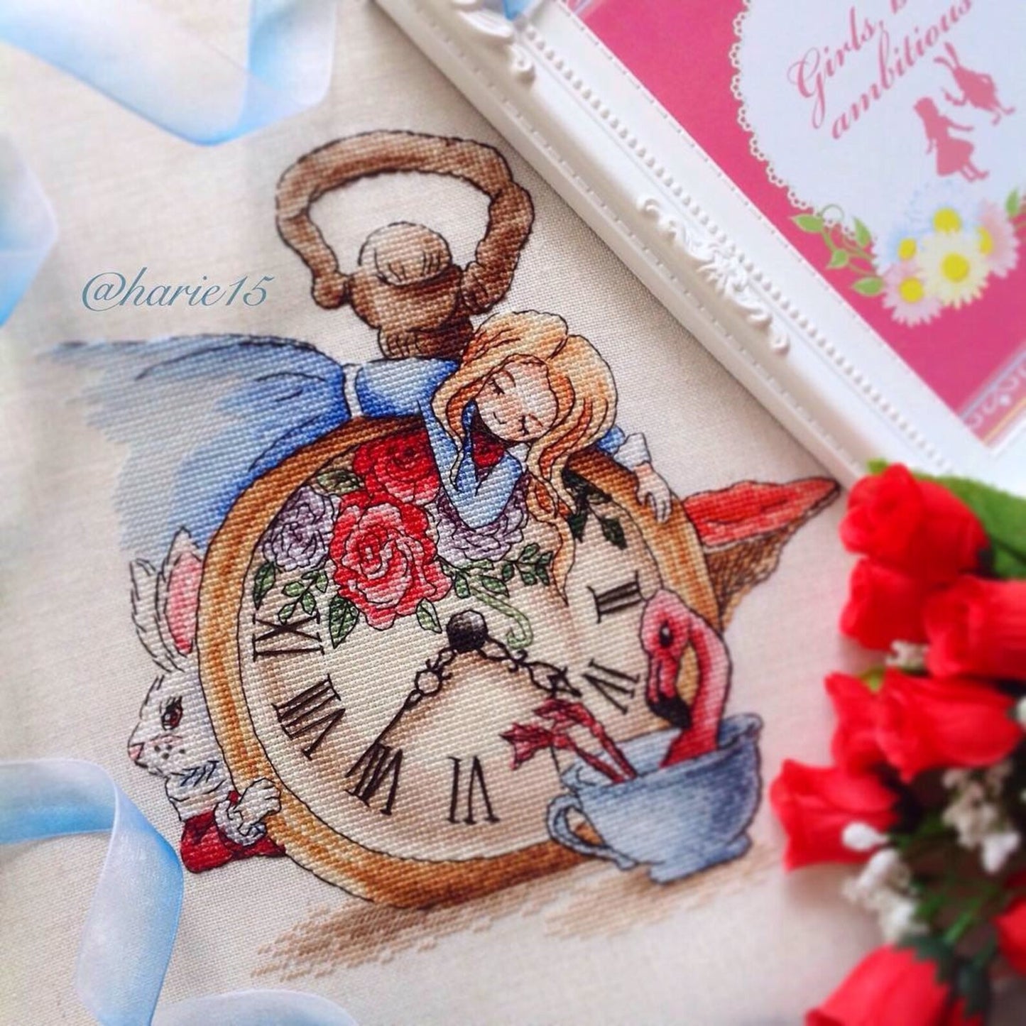 Cross Stitch Pattern "Alice in the Wonderland" DMC Cross Stitch Embroidery Chart Printable PDF Instant Download