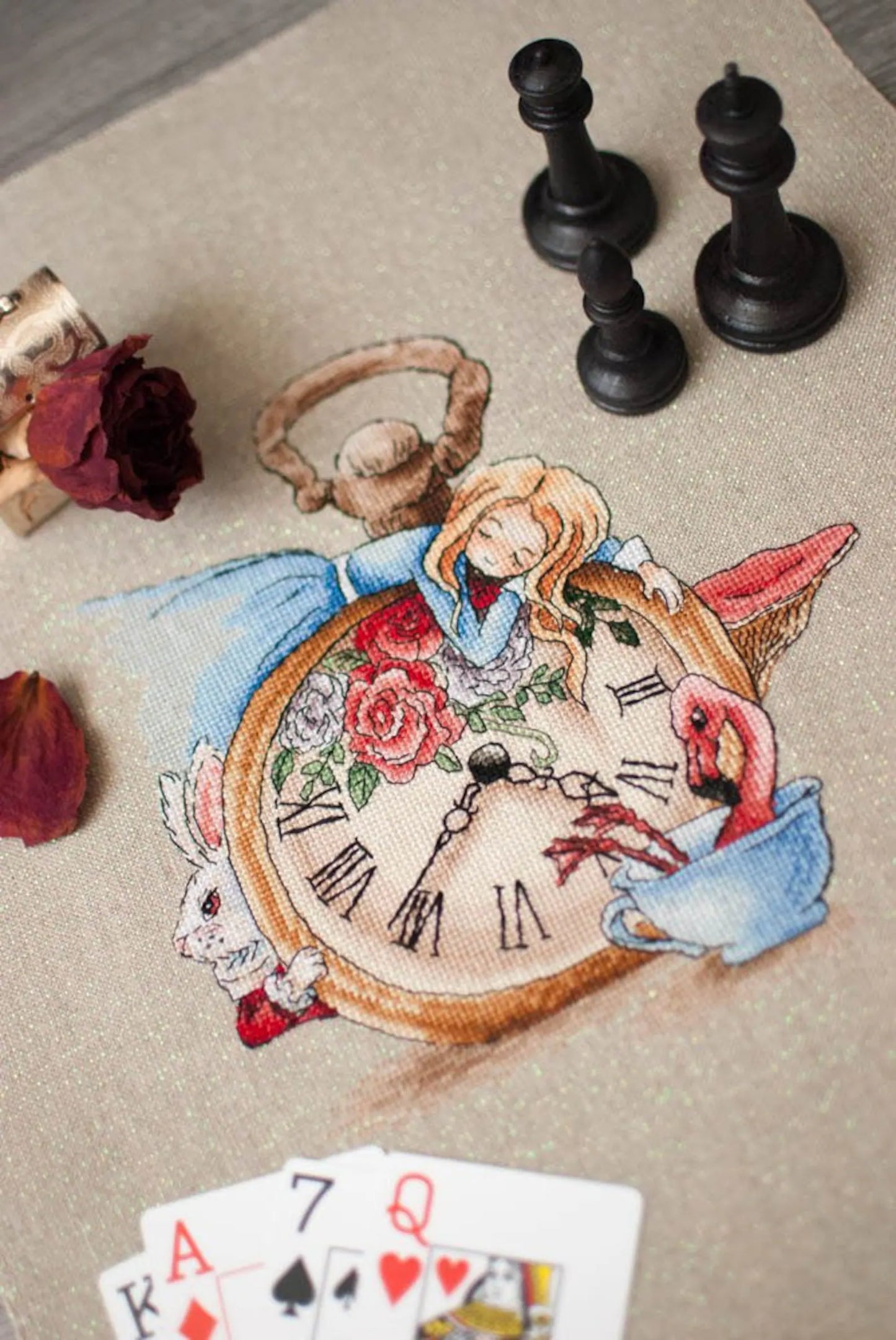 Cross Stitch Pattern "Alice in the Wonderland" DMC Cross Stitch Embroidery Chart Printable PDF Instant Download