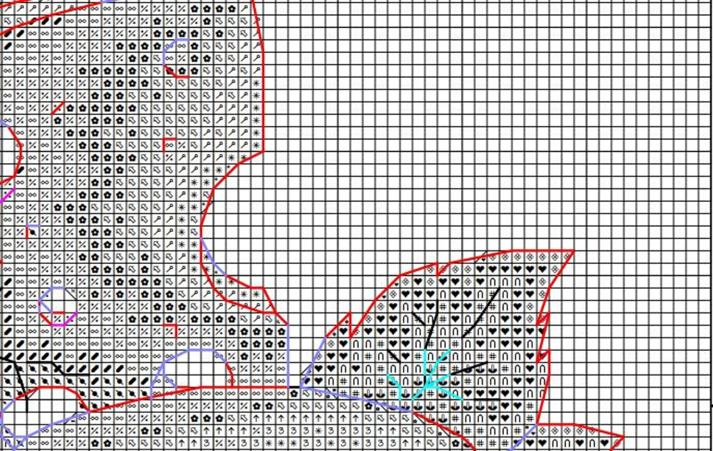 Cross-stitch scheme Gourmet Breakfast Embroidery pattern PDF