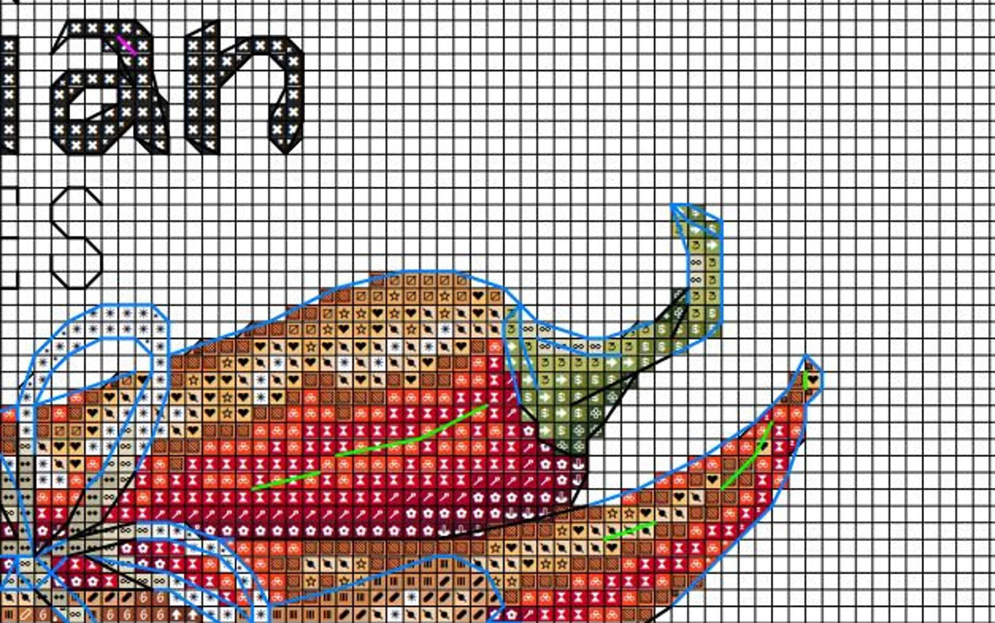 Cross-stitch scheme Spices of India Embroidery pattern PDF