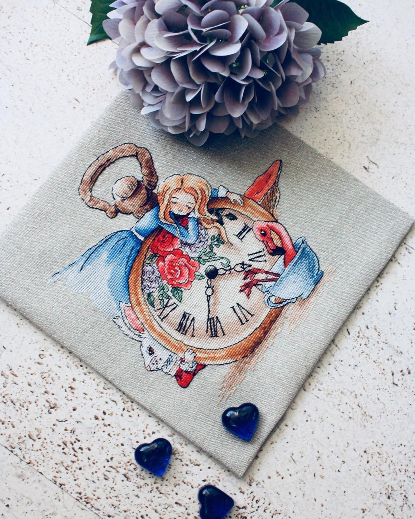 Cross Stitch Pattern "Alice in the Wonderland" DMC Cross Stitch Embroidery Chart Printable PDF Instant Download