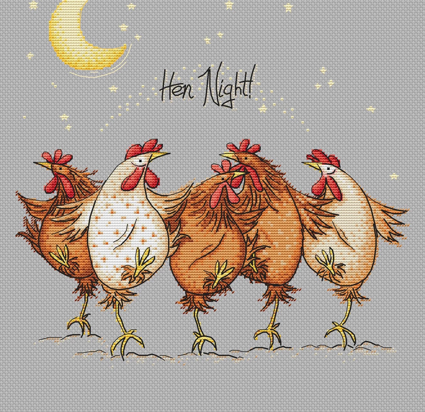 Hen cross stitch pattern chicken instant download pdf pattern funny hen cross stitch kitchen decor cross stitch pattern chicken dance pdf