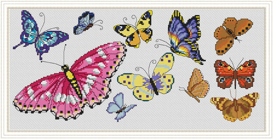 Butterfly cross stitch pattern, free shipping, cross stitch PDF, insect cross stitch pattern, butterflies cross stitch pattern #176