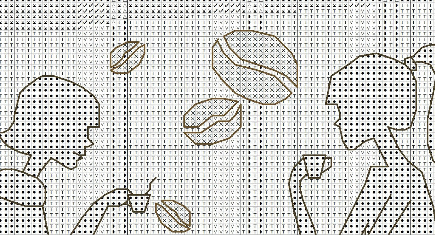 Girlfriend Cup Coffee Kitchen Cross Stitch Pattern Pattern Kitchen Still Life Modern Decor Pattern Cups Mugs Embroidery Needlepoint chart