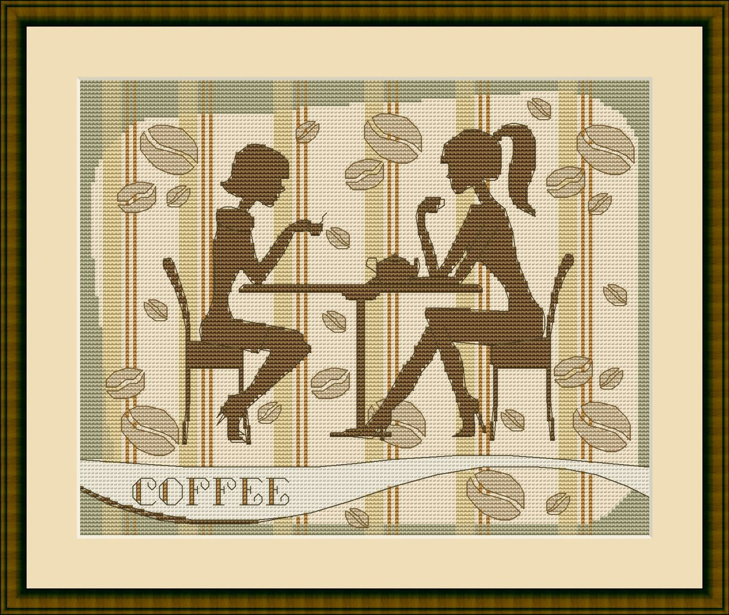 Girlfriend Cup Coffee Kitchen Cross Stitch Pattern Pattern Kitchen Still Life Modern Decor Pattern Cups Mugs Embroidery Needlepoint chart