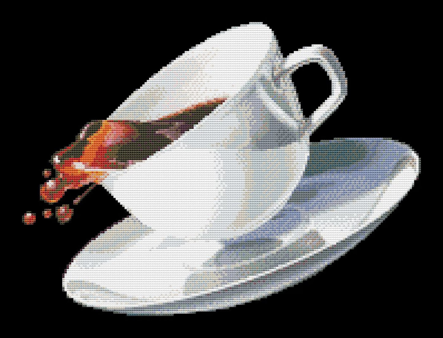 Cup of coffee Cross Stitch Pattern Digital Pattern Kitchen Still Life DIY Modern Decor Pattern Hand Embroidery pattern Needlepoint chart PDF
