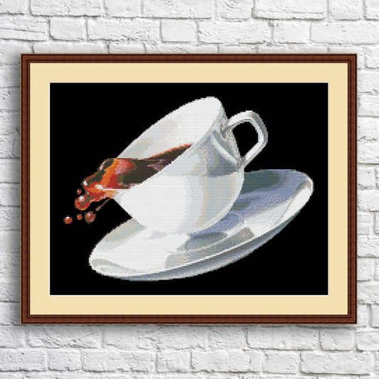 Cup of coffee Cross Stitch Pattern Digital Pattern Kitchen Still Life DIY Modern Decor Pattern Hand Embroidery pattern Needlepoint chart PDF
