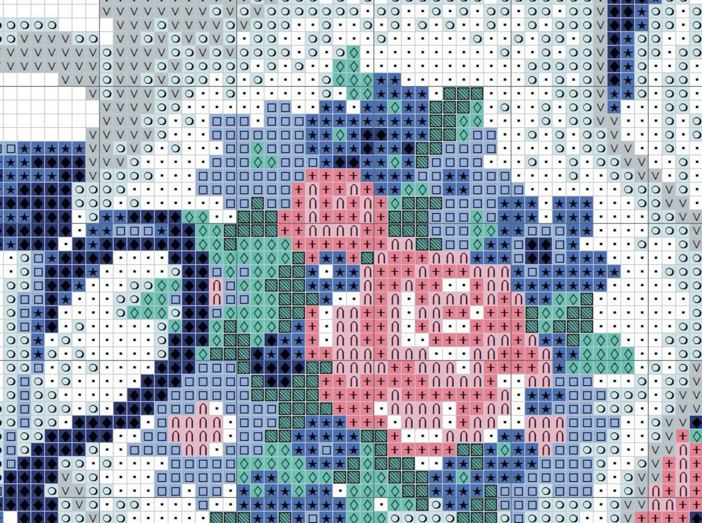 Kitchen Cross Stitch Pattern Shelf with Dishies Kitchen Still Life Modern Decor Pattern Cups Mugs Napkins Embroidery Needlepoint chart PDF