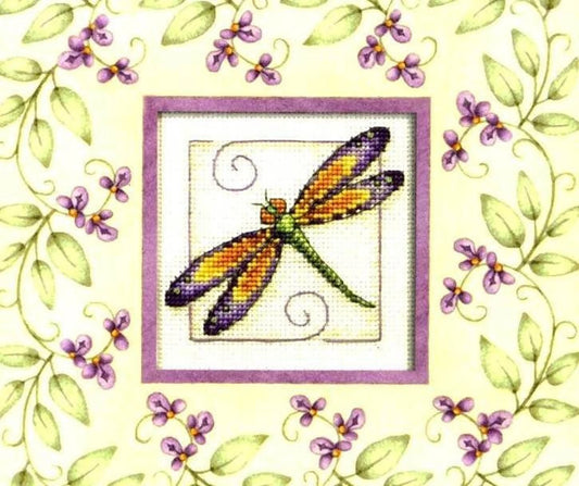 Dragonfly Cross Stitch Pattern Colorful Art DIY X-stitch Chart Needlepoint Pattern Embroidery Chart Printable Instant Download PDF Design