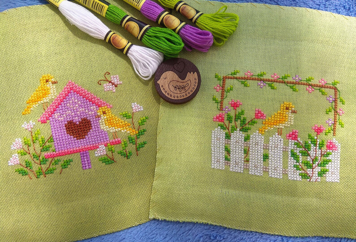 Cross Stitch Pattern "Little yellow bird: the fourth story" DMC Chart Embroidery Printable PDF Instant Download
