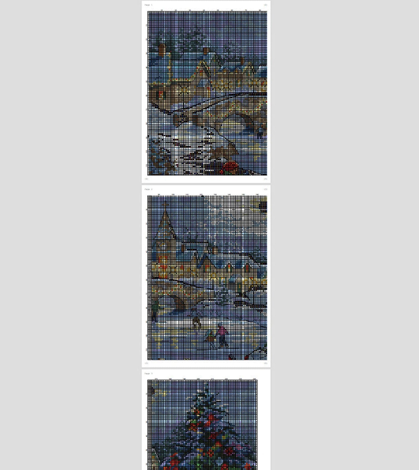Winter Celebration Cross Stitch Pattern