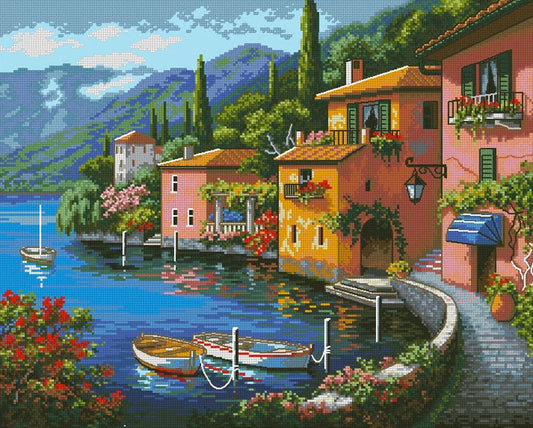 Lakeside Villa Cross Stitch Pattern