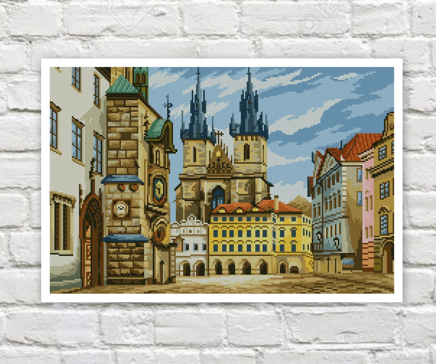 Europe Cross Stitch Pattern City Cross Stitch Counted PDF X-stitch Chart Needlepoint Embroidery Instant Download