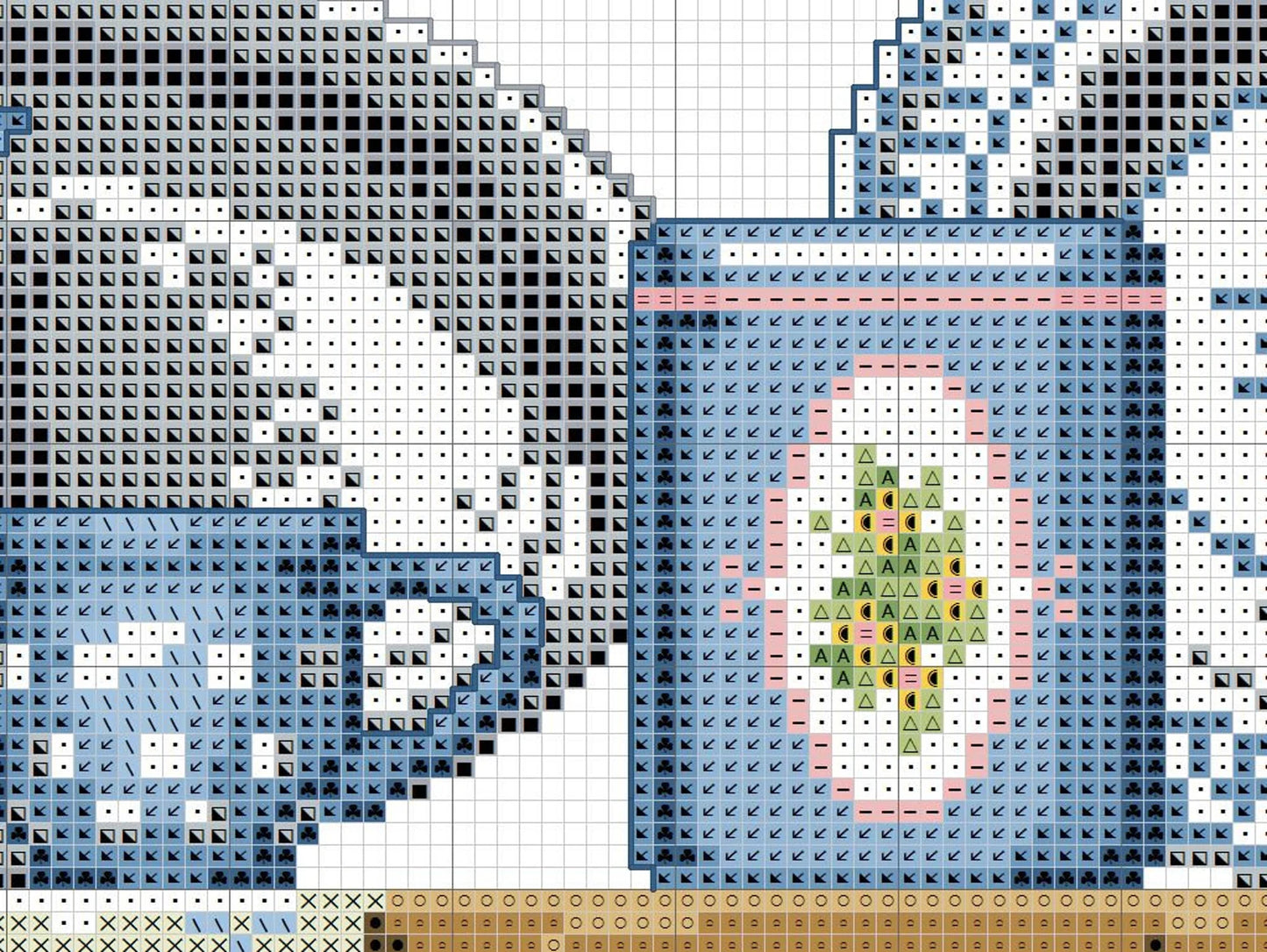 Kitchen shelf Cross Stitch Pattern Shelf with Dishies Kitchen Still Life Modern Decor Pattern Cups Mugs Napkins Embroidery Needlepoint chart