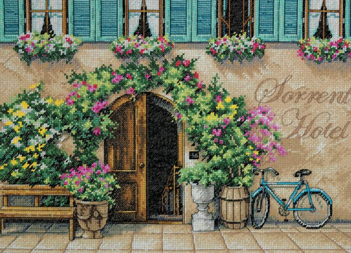 Sorrento Hotel Cross Stitch Pattern