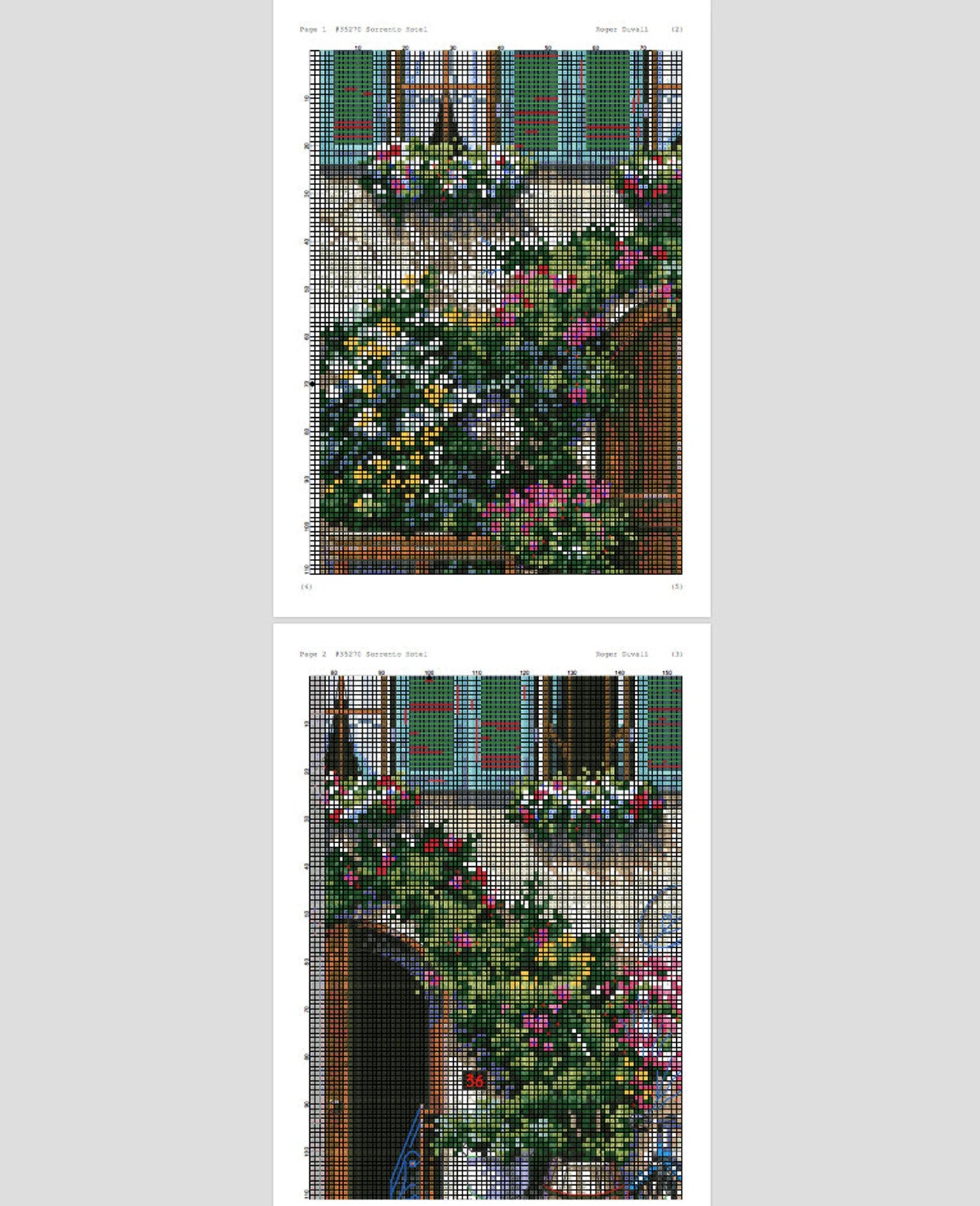 Sorrento Hotel Cross Stitch Pattern