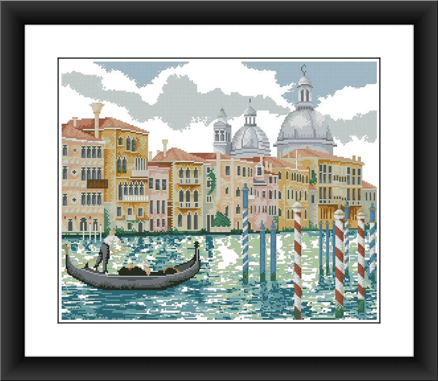 Venice Counted cross stitch pattern İtalian Cityscape Digital cross stitch chart watercolor city cross stitch pattern needlepoint chart