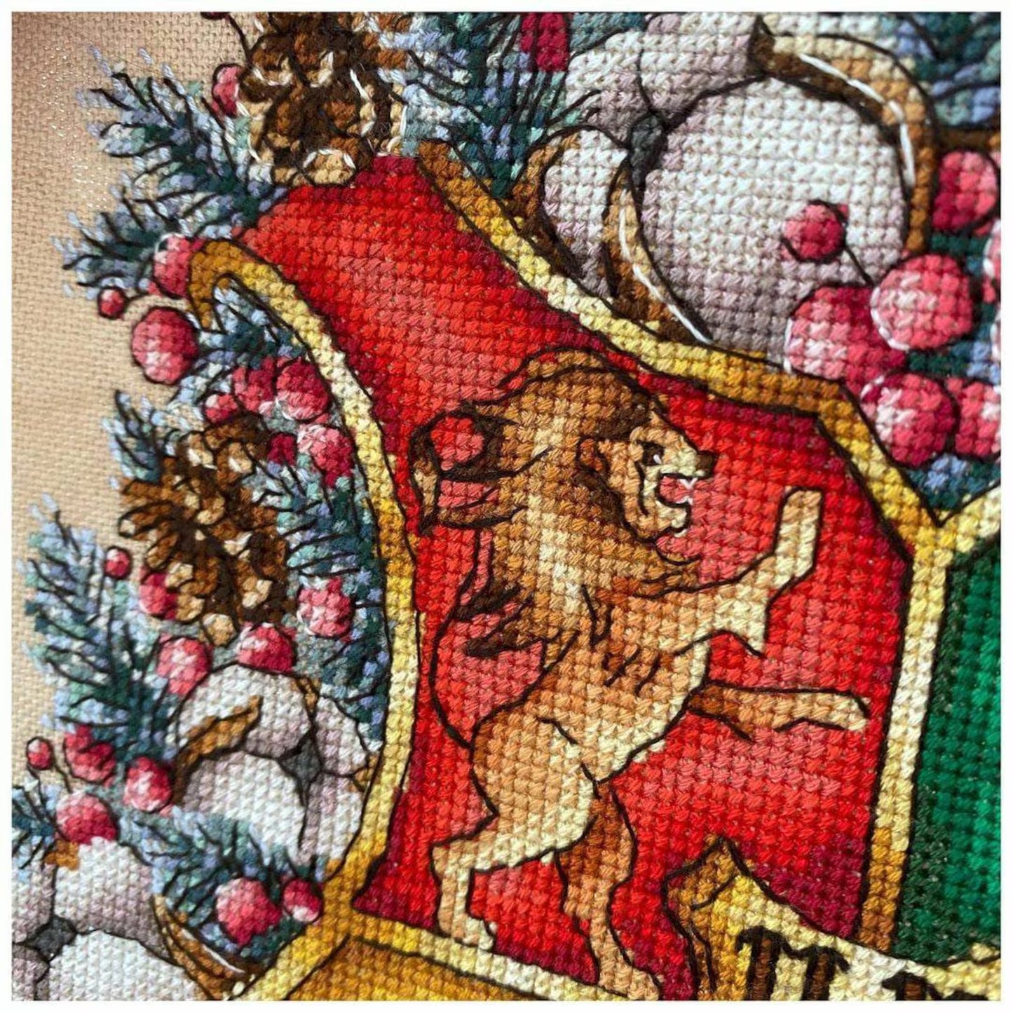 Emblem school of wizards Fandom cross stitch pattern Hand embroidery design Beginner needlepoint scheme Digital pdf file