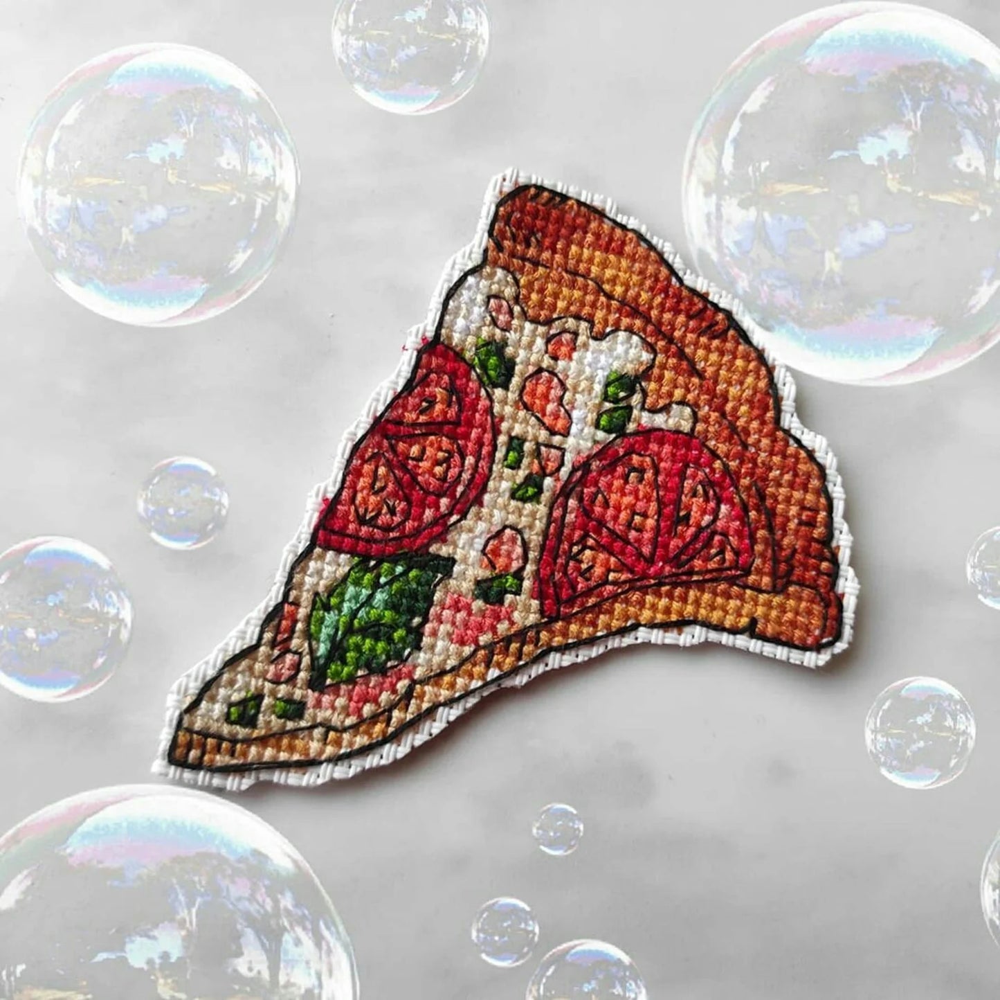 Cross Stitch Pattern "Pizza" DMC Chart Needlepoint Embroidery Printable PDF Instant Download