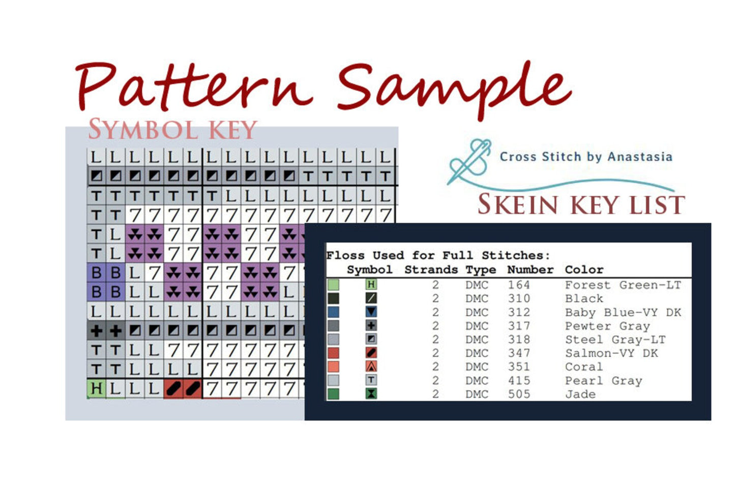 Cross Stitch Pattern - Forever -Counted Cross Stitch/Digital File/Instant Download/PDF File