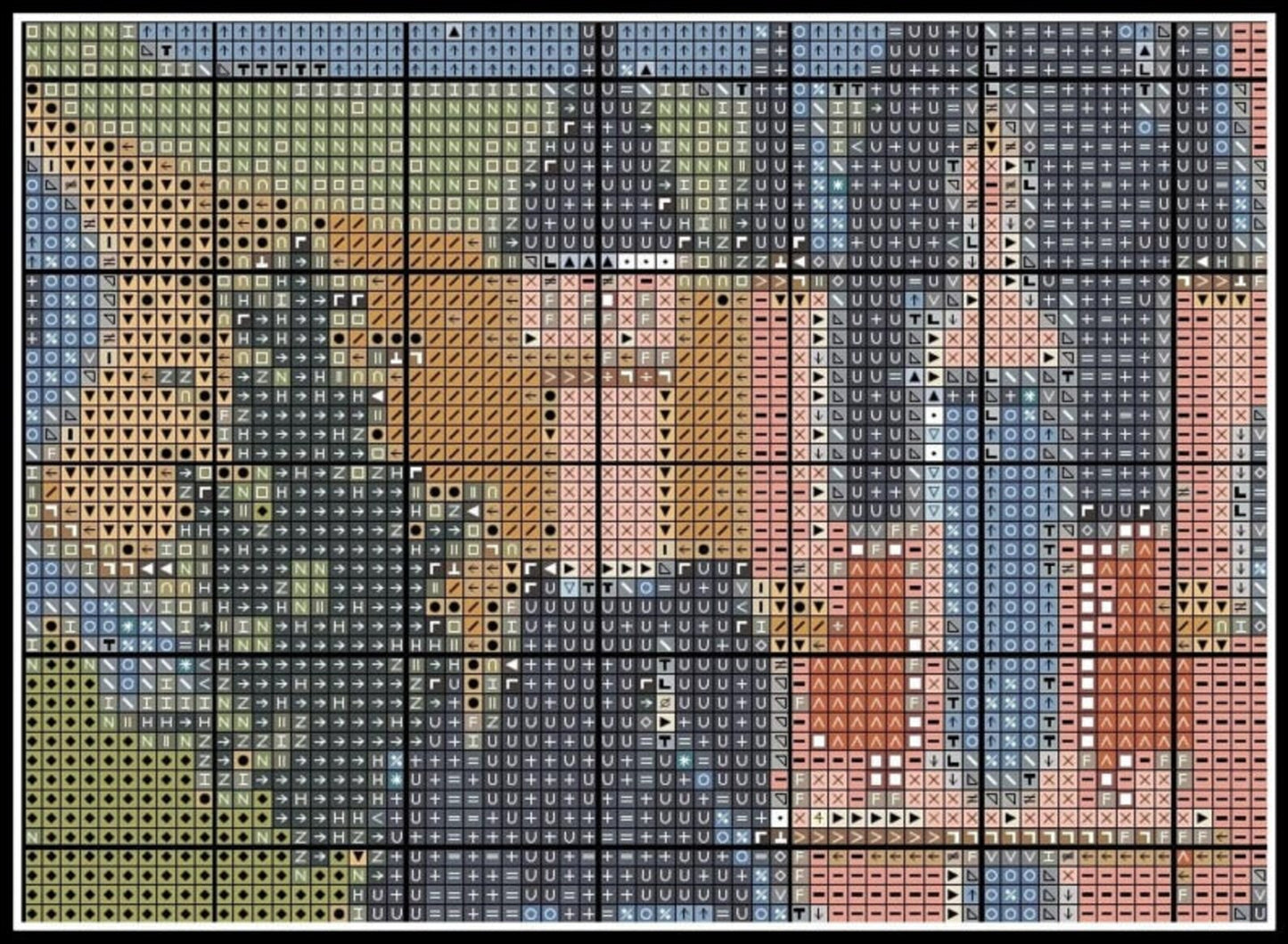 Land Map Cross stitch pattern Tale hero cross stitch Tale hero land map Kids room decoration Nursery decoration Tale cross stitch pattern