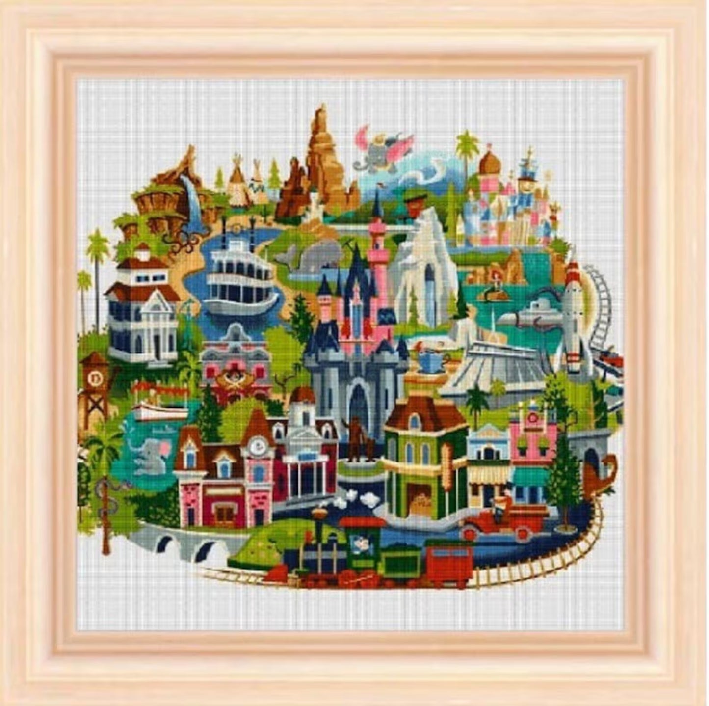 Land Map Cross stitch pattern Tale hero cross stitch Tale hero land map Kids room decoration Nursery decoration Tale cross stitch pattern