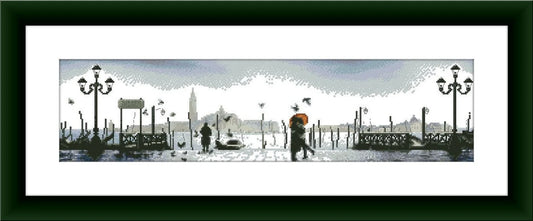 Venice Counted cross stitch pattern İtalian Cityscape Digital cross stitch chart watercolor city cross stitch pattern needlepoint chart