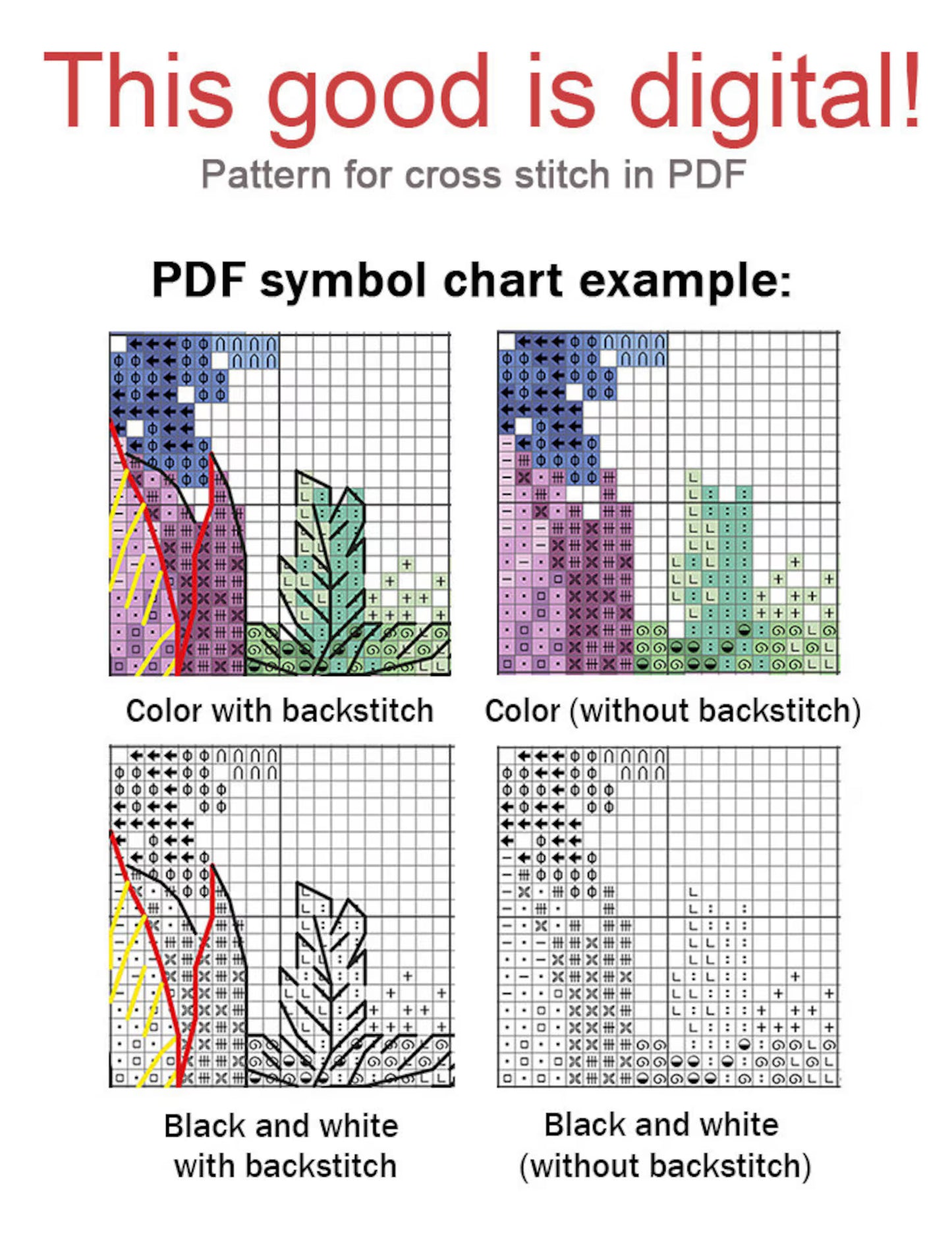 Cross Stitch Pattern Owl Post Office DMC Embroidery Chart Printable PDF Instant Download