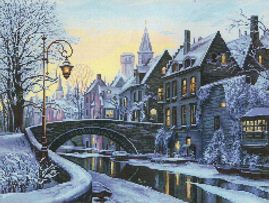 Winter in Fairy Town Cross Stitch Pattern