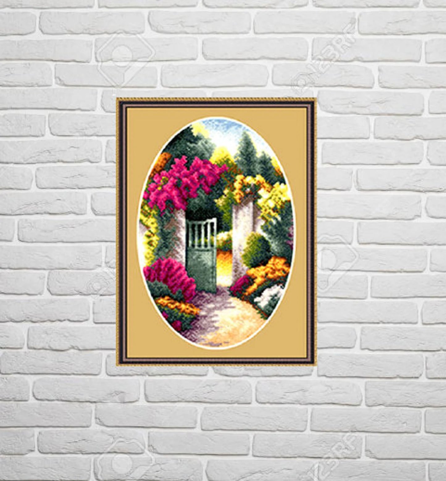 Blooming garden Counted cross stitch pdf pattern cottage Digital cross stitch chart gardening chart cross stitch pattern