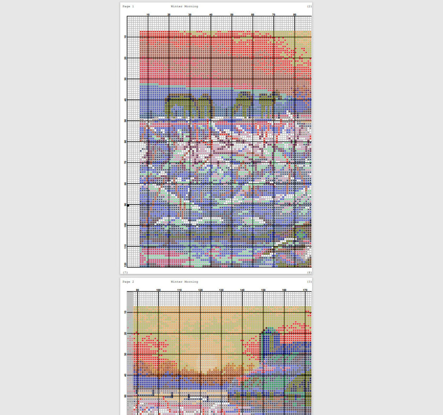 Winter Morning Cross Stitch Pattern