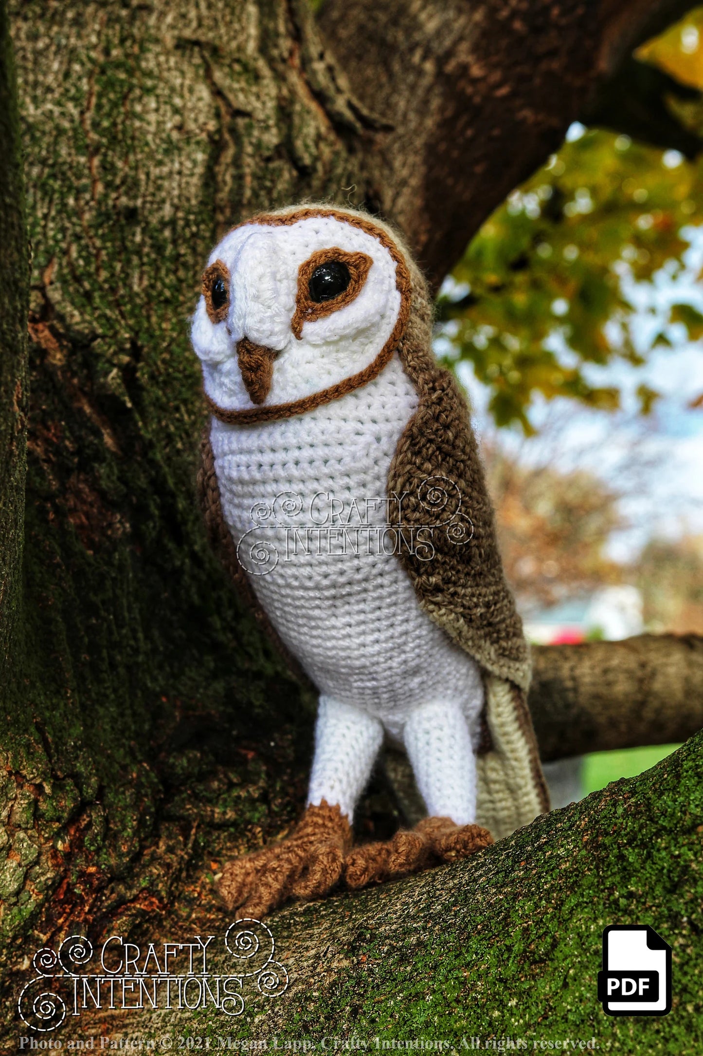 Barn Owl Crochet Pattern by Crafty Intentions DIGITAL PDF Downloadable