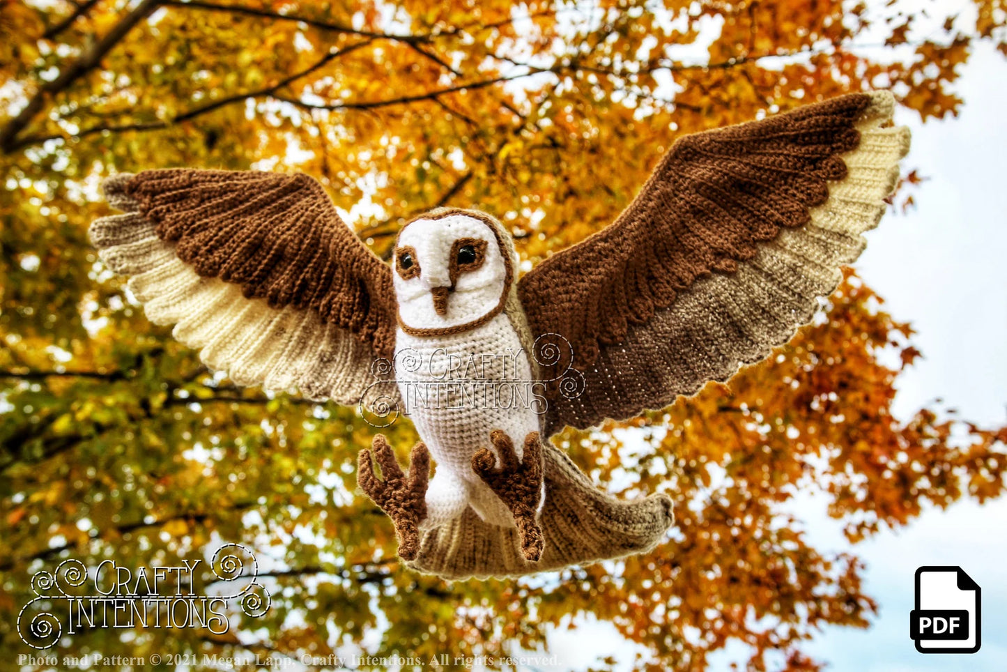 Barn Owl Crochet Pattern by Crafty Intentions DIGITAL PDF Downloadable