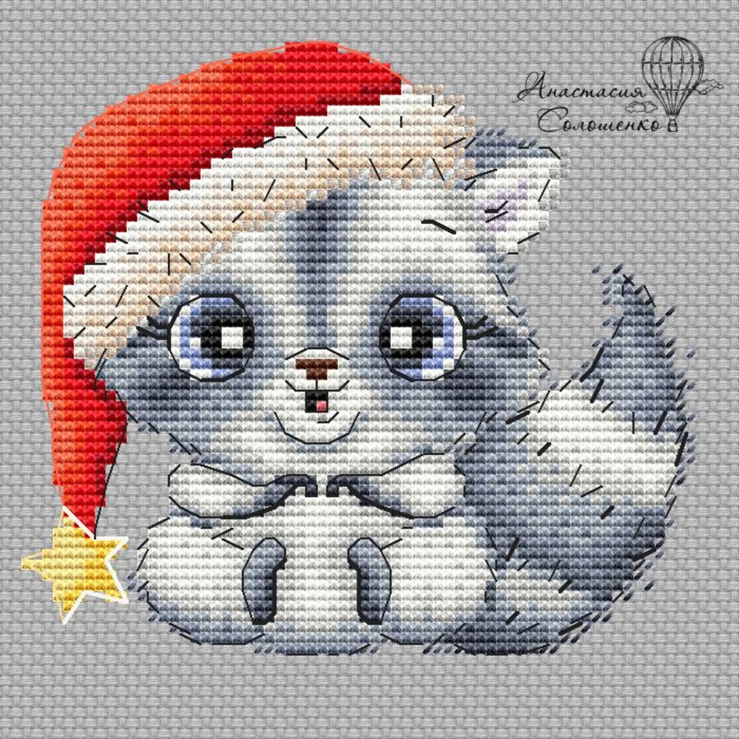 Scheme of cross-stitch "Raccoon".