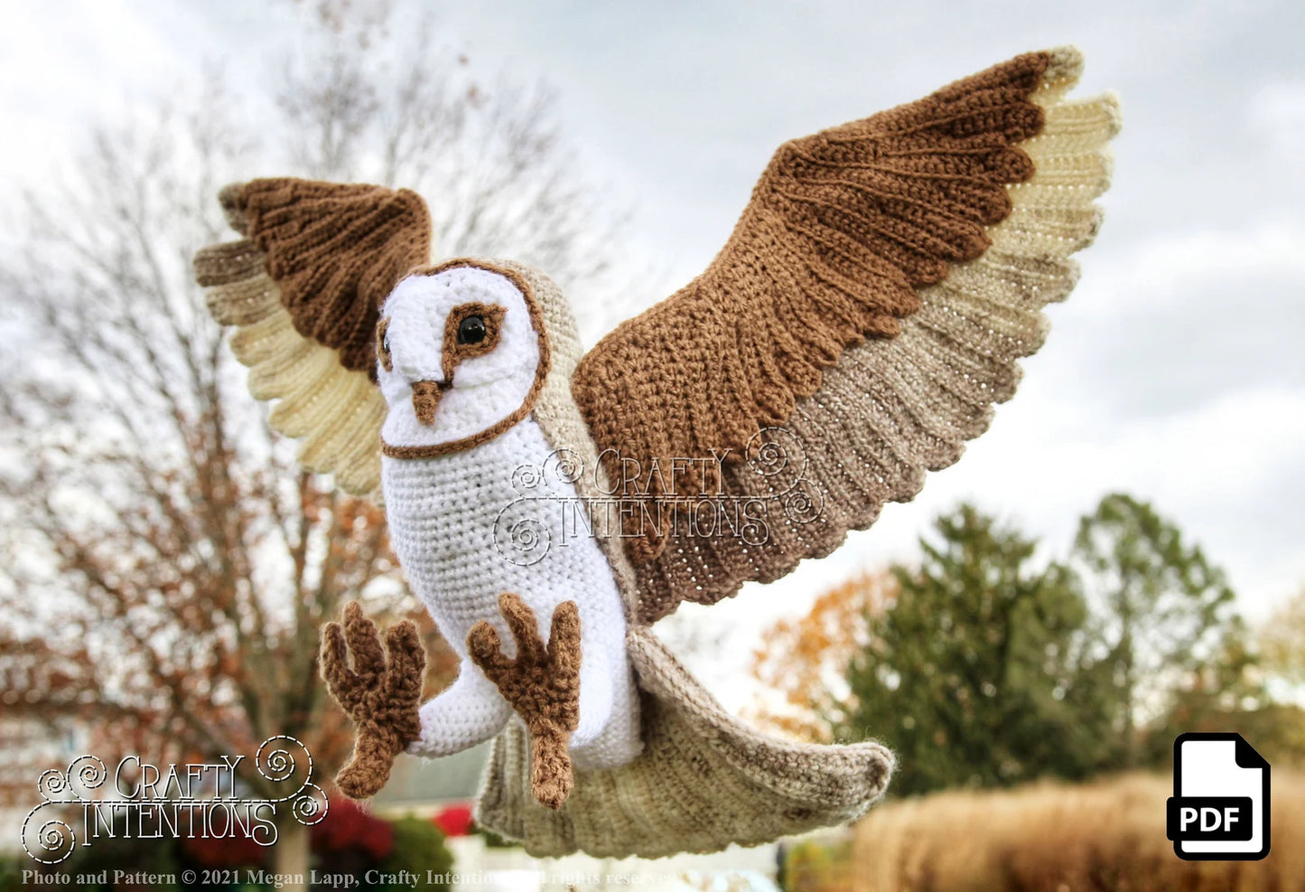 Barn Owl Crochet Pattern by Crafty Intentions DIGITAL PDF Downloadable